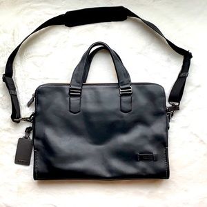 Tumi Seneca Slim Leather Laptop Bag